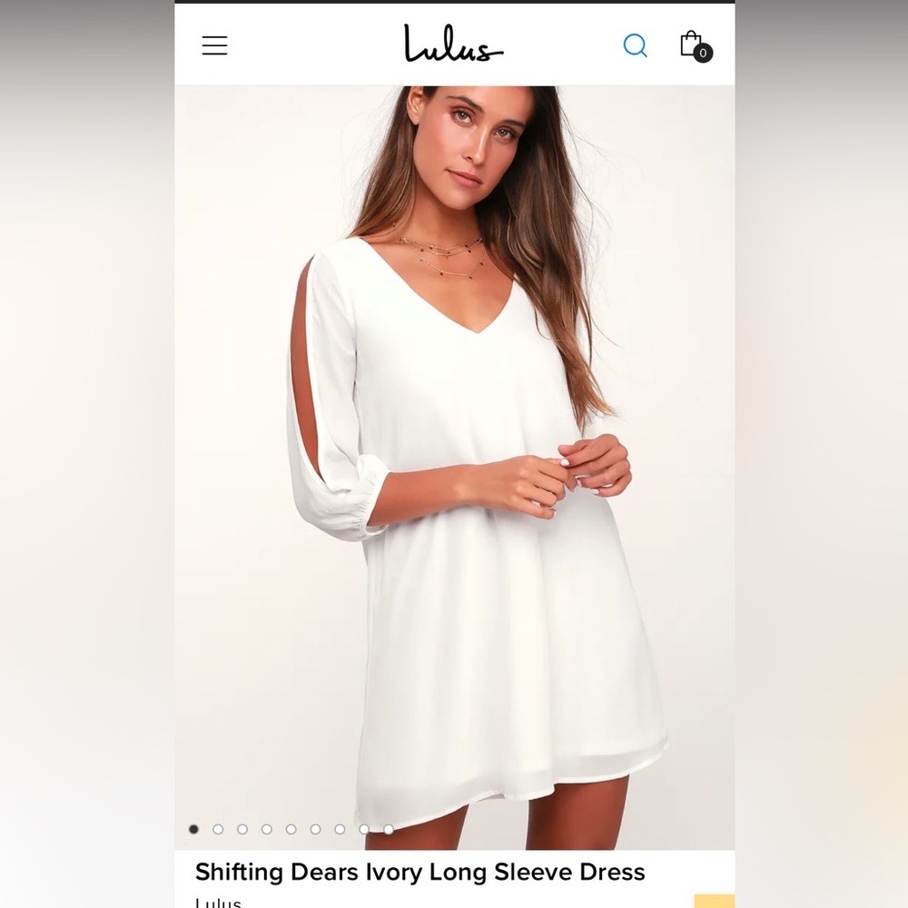 Shifting Dears Ivory long sleeve Dress by Lulus